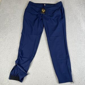 Good Boy Golf Pants Mens 34 Blue Jogger Zip Ankles Stretch Athletic Performance